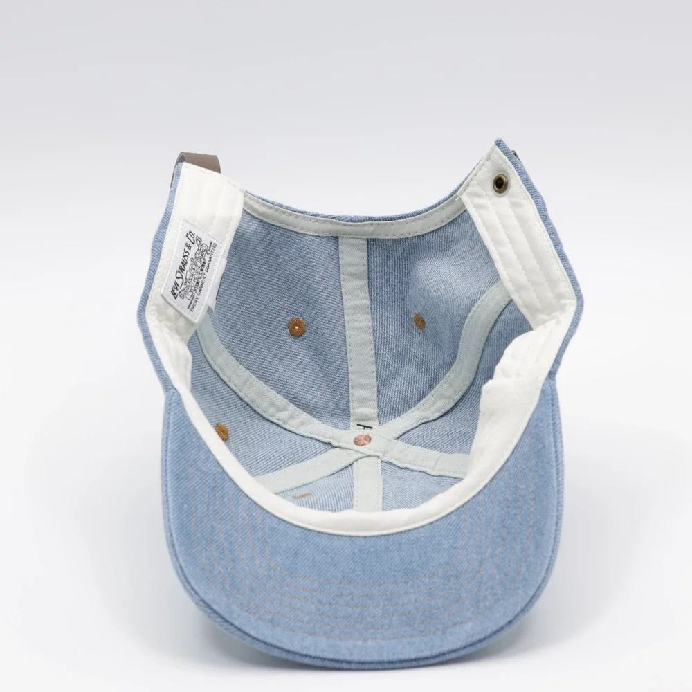 Levi's Men's Relaxed Adjustable Leather Patch Denim Dad Cap Light Blue One Size